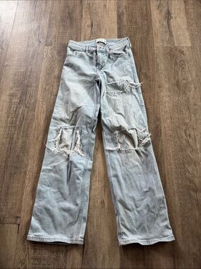 Abercrombie & Fitch Light Blue Distressed Kids' Jeans
